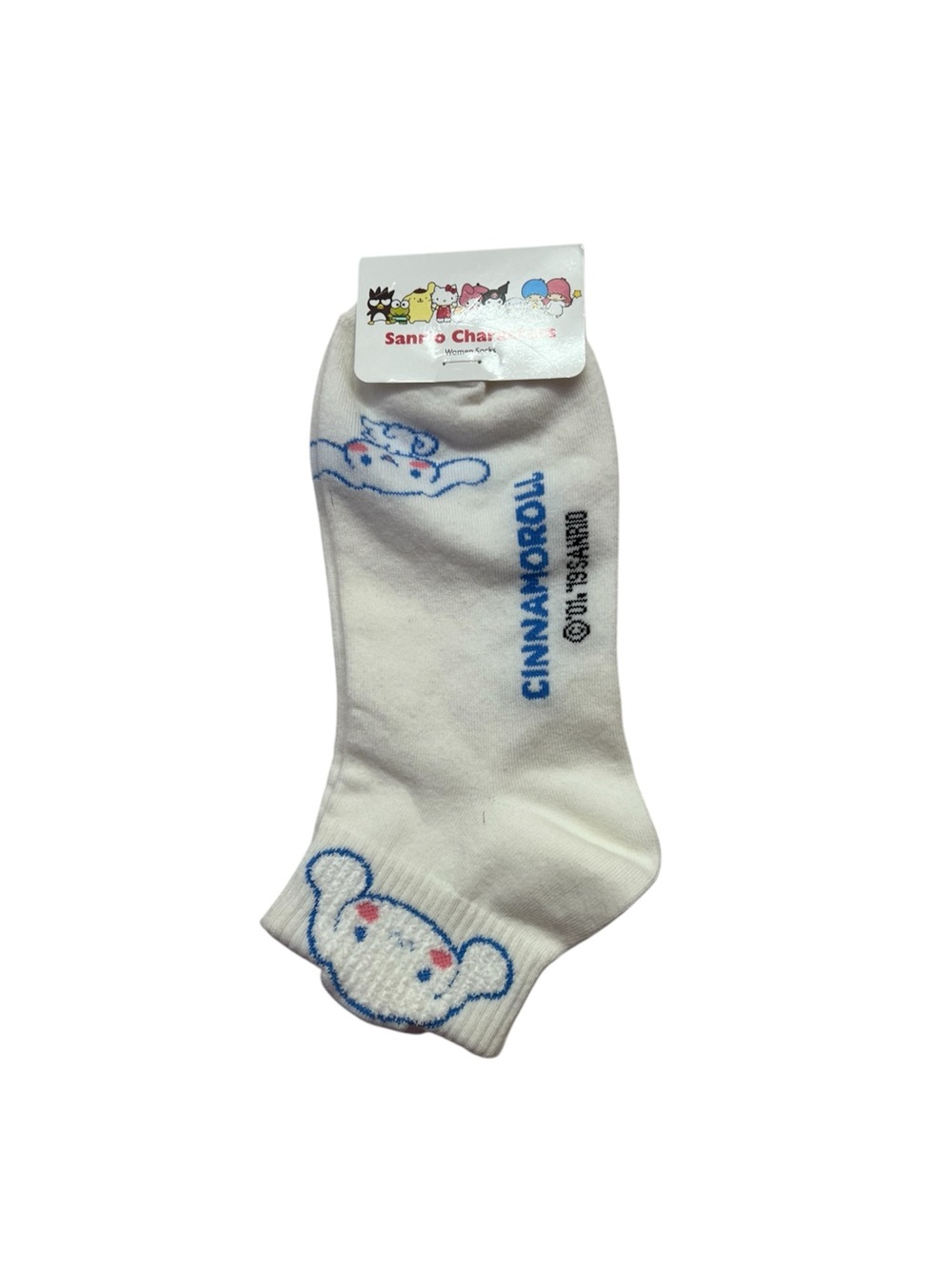 Sanrio Cinnamon Roll White and Blue Socks